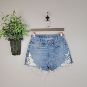Levi's 2 569 Loose Cutoff Distressed High Rise Festival Jean Shorts Vintage Y2K